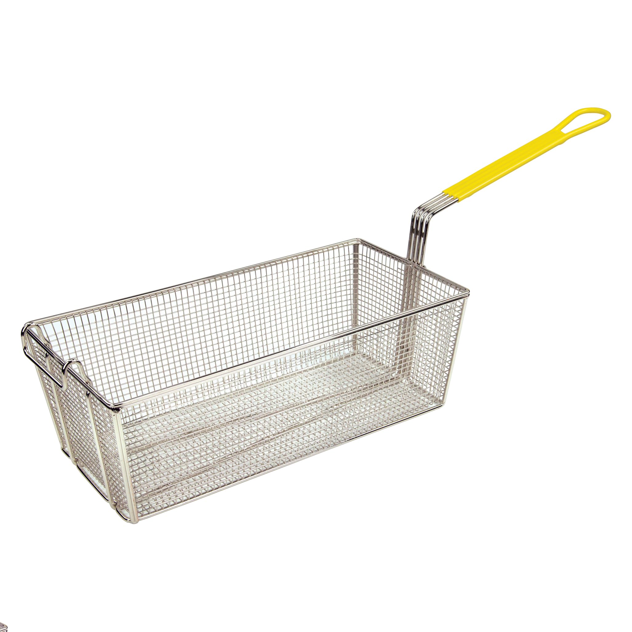 Winco FB-40 Fry Basket with Yellow Handle Medium